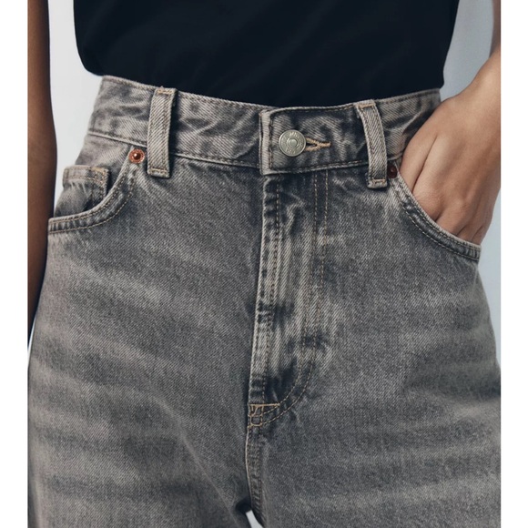 Zara NWT full length high rise wide leg jeans 6045/025 - Picture 5 of 9